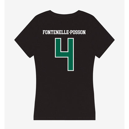 Siena - NCAA Women's Basketball : Valencia Fontenelle-Posson - Women's V-Neck T-Shirt-1