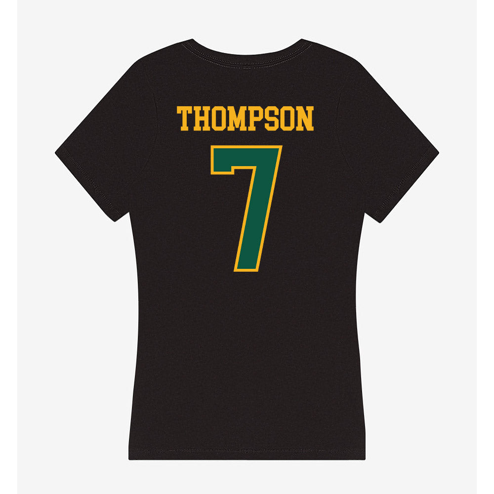 William & Mary - NCAA Football : Deven Thompson - Women's V-Neck T-Shirt-1