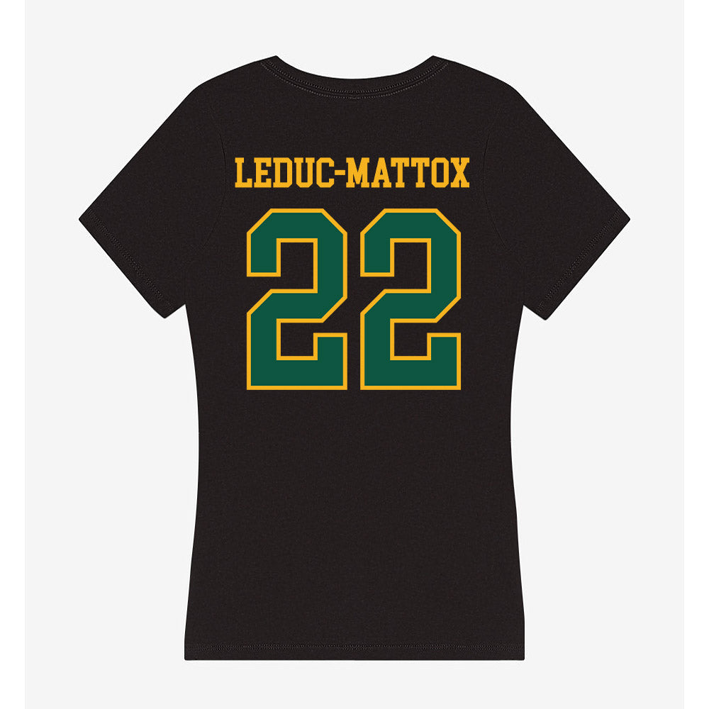 William & Mary - NCAA Football : Branson Leduc-Mattox - Women's V-Neck T-Shirt-1