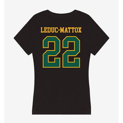 William & Mary - NCAA Football : Branson Leduc-Mattox - Women's V-Neck T-Shirt-1