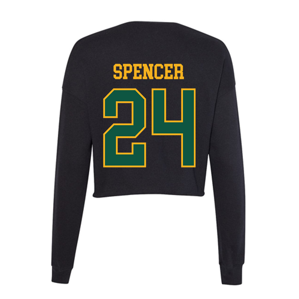 William & Mary - NCAA Men's Basketball : Kaleb Spencer - Women's Cropped Crew Fleece-1