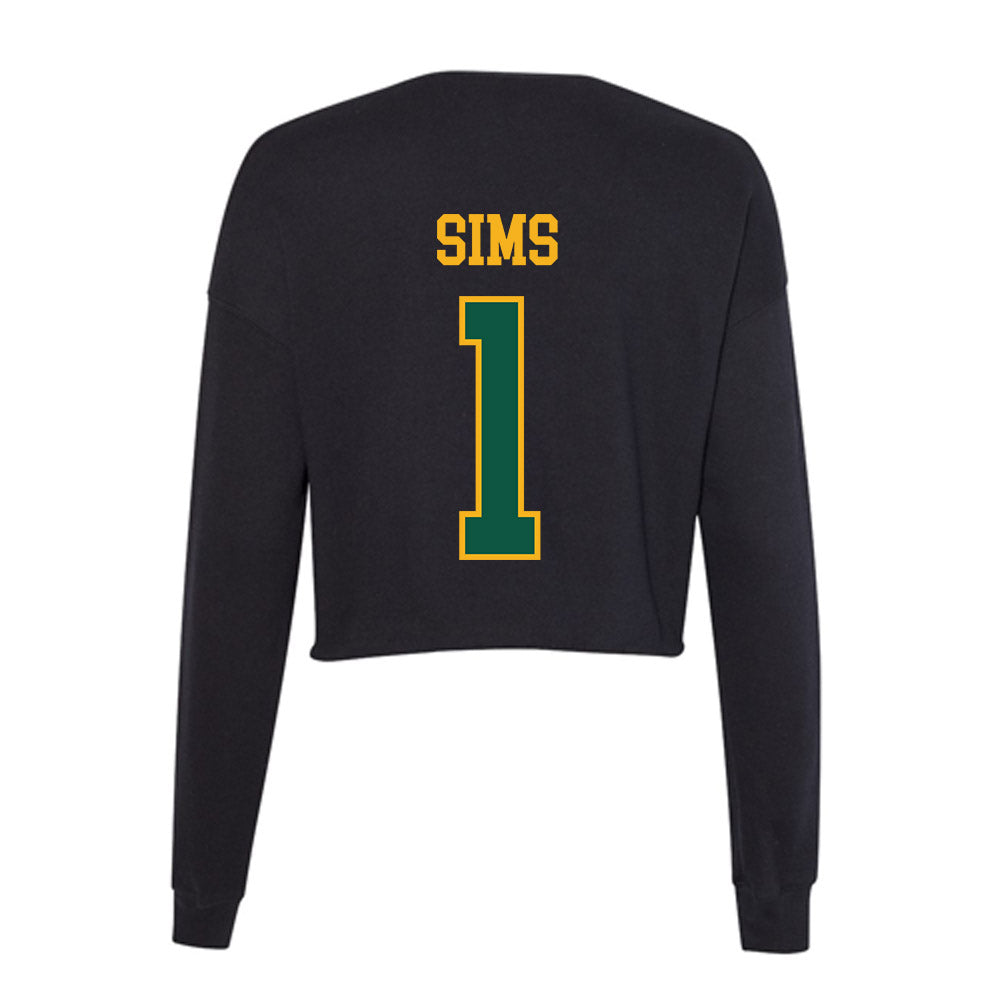 William & Mary - NCAA Football : Tariq Sims - Women's Cropped Crew Fleece-1
