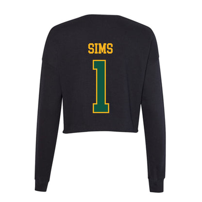 William & Mary - NCAA Football : Tariq Sims - Women's Cropped Crew Fleece-1