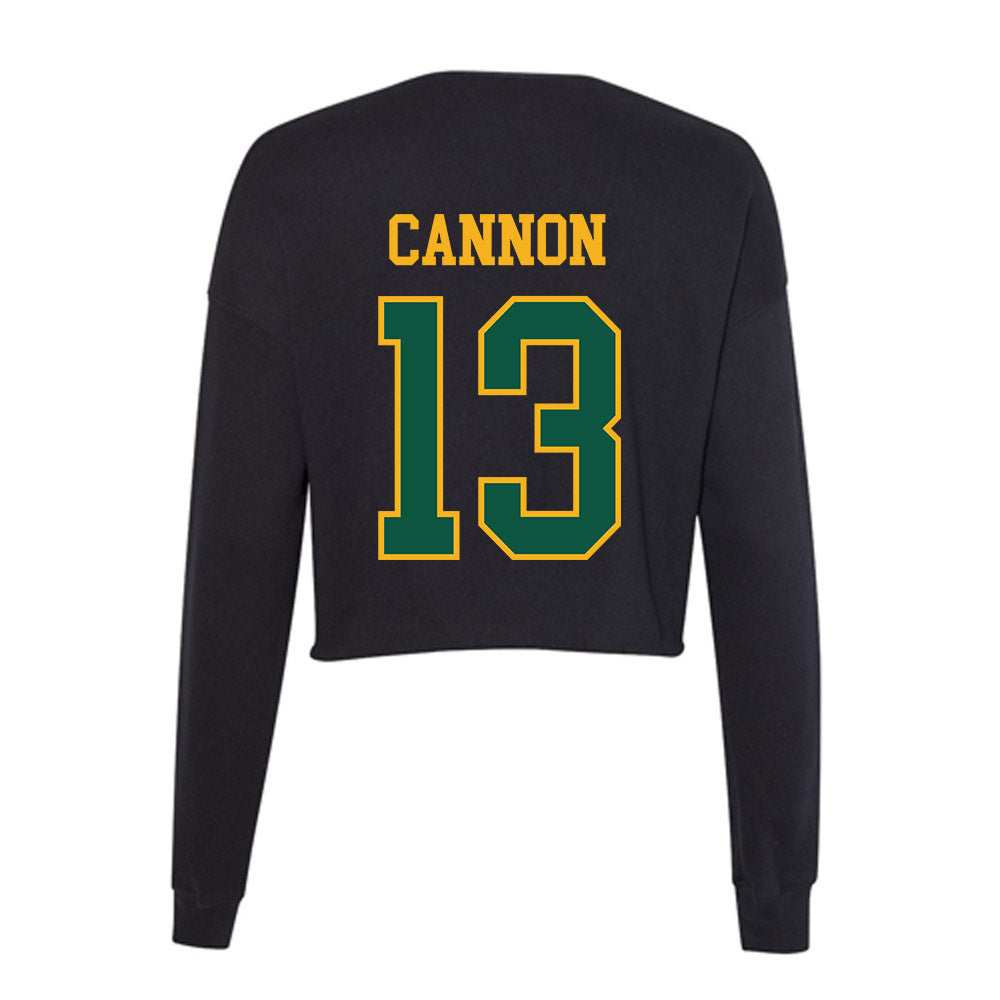 William & Mary - NCAA Football : Trevon Cannon - Women's Cropped Crew Fleece-1