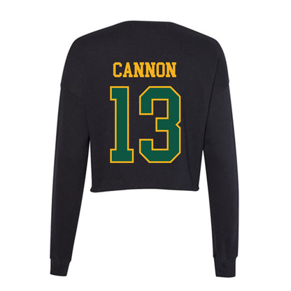 William & Mary - NCAA Football : Trevon Cannon - Women's Cropped Crew Fleece-1