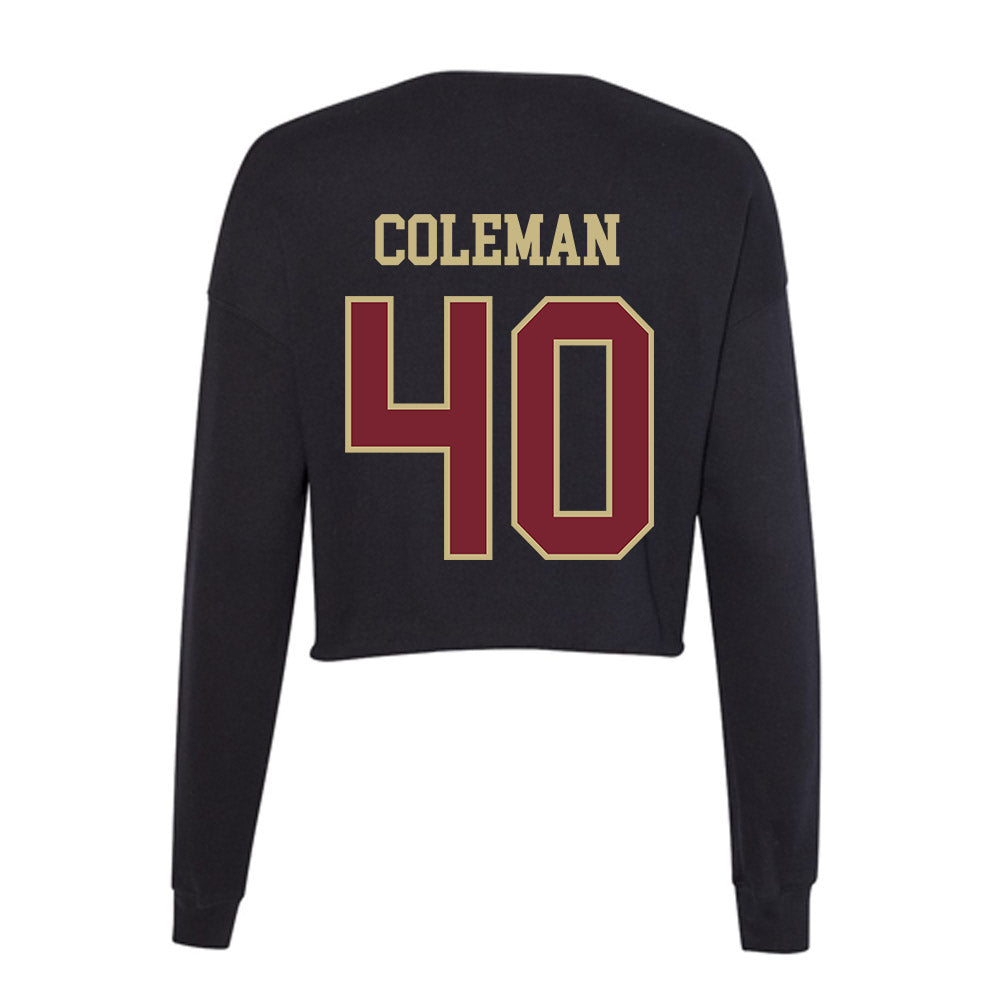 Charleston - NCAA Baseball : walker coleman - Women's Cropped Crew Fleece-1