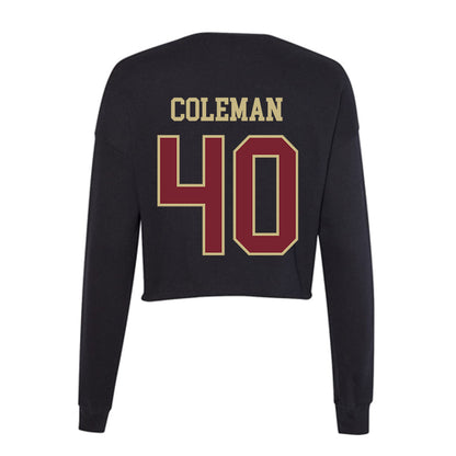Charleston - NCAA Baseball : walker coleman - Women's Cropped Crew Fleece-1