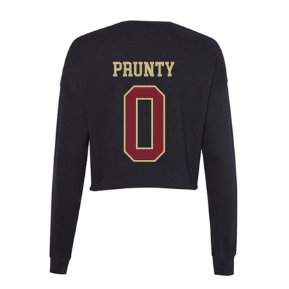 Charleston - NCAA Men's Basketball : Jaxon Prunty - Women's Cropped Crew Fleece-1