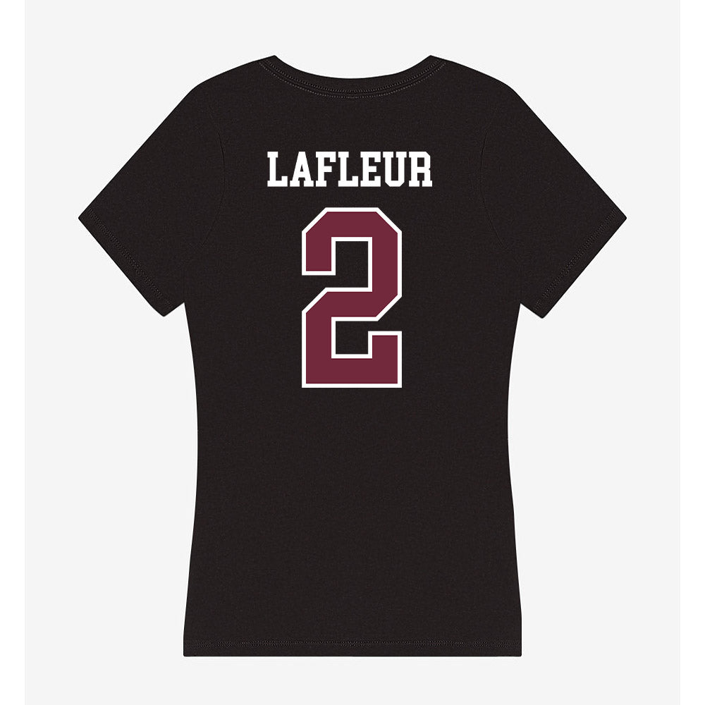 FDU - NCAA Women's Basketball : Akeelah Lafleur - Women's V-Neck T-Shirt-1