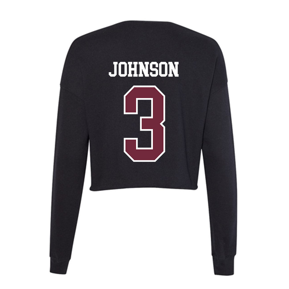 FDU - NCAA Men's Basketball : Raysean Johnson - Women's Cropped Crew Fleece-1