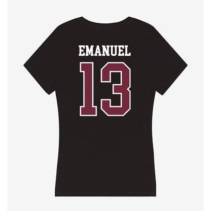 FDU - NCAA Men's Basketball : Jo'el Emanuel - Women's V-Neck T-Shirt-1
