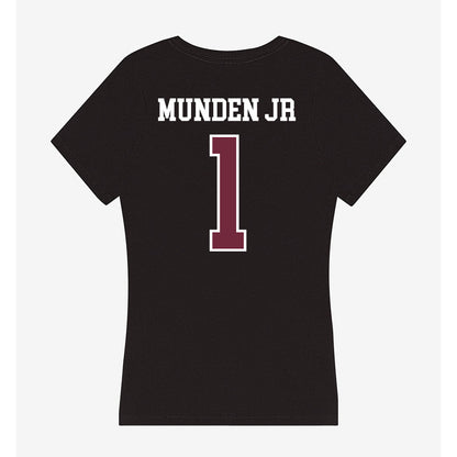 FDU - NCAA Men's Basketball : Joe Munden Jr - Women's V-Neck T-Shirt-1
