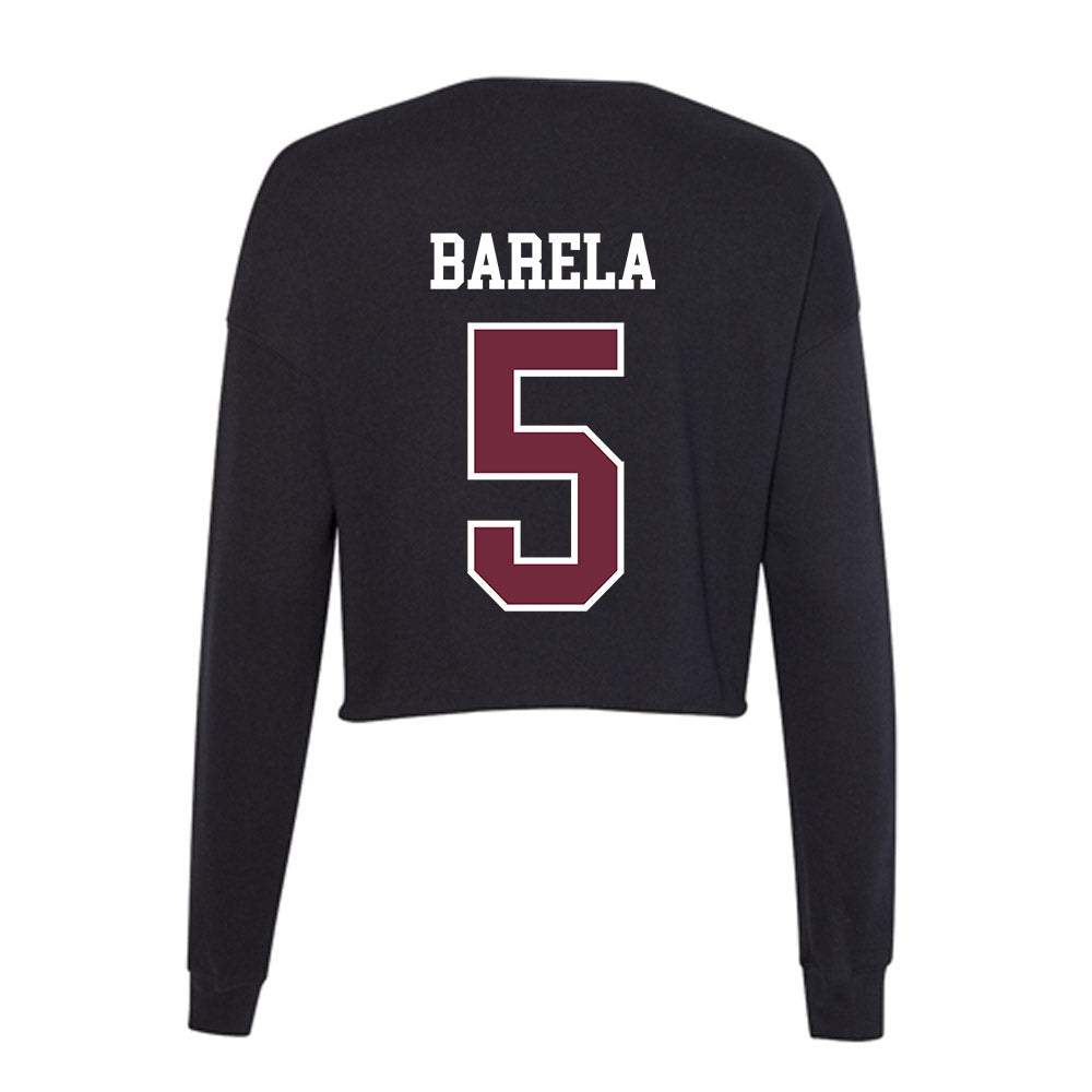 FDU - NCAA Softball : Erika Barela - Women's Cropped Crew Fleece-1