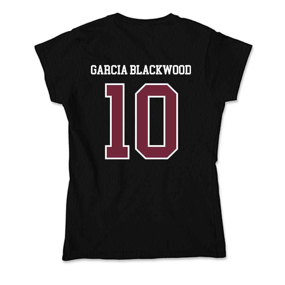FDU - NCAA Women's Basketball : Dominique Garc�a Blackwood - Soft Style Women’s T-Shirt-1