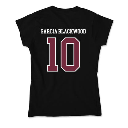 FDU - NCAA Women's Basketball : Dominique Garc�a Blackwood - Soft Style Women’s T-Shirt-1
