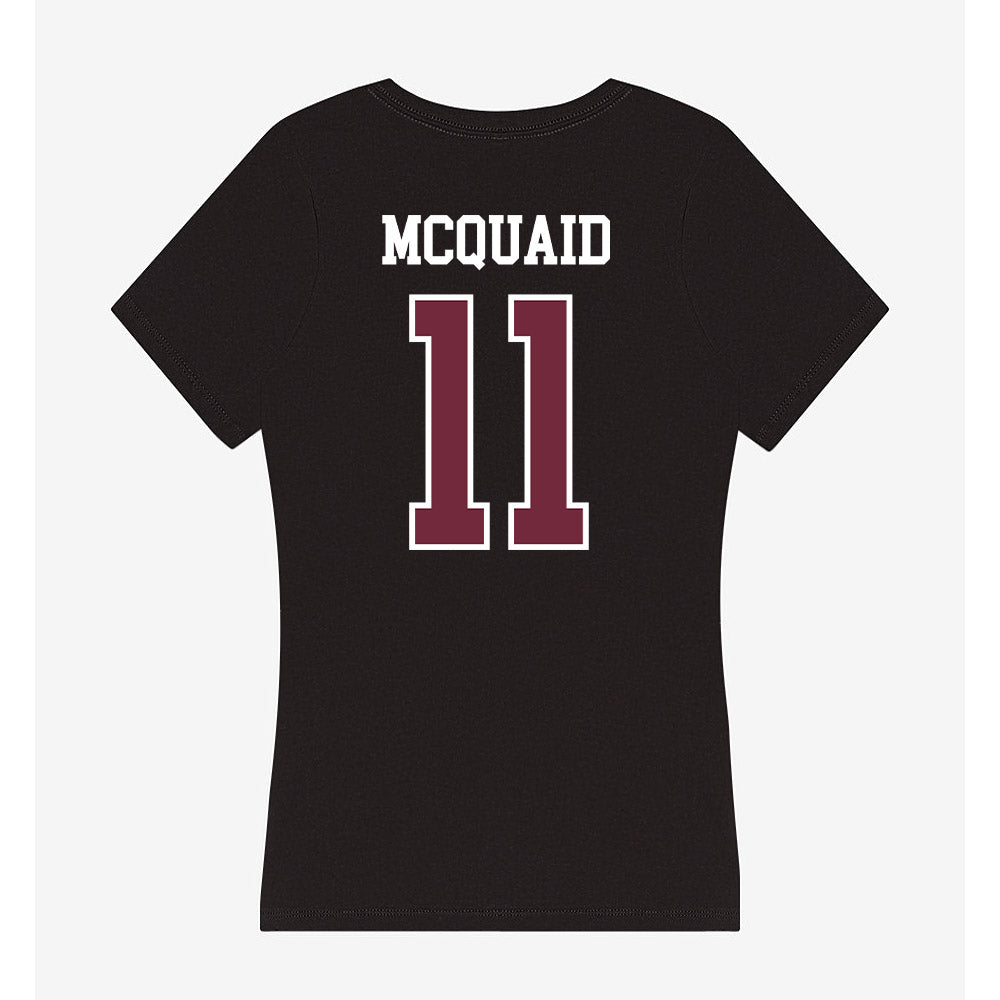FDU - NCAA Men's Basketball : Tyler McQuaid - Women's V-Neck T-Shirt-1