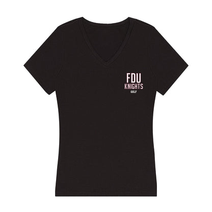 FDU - NCAA Men's Golf : Angad Singh - Women's V-Neck T-Shirt-0