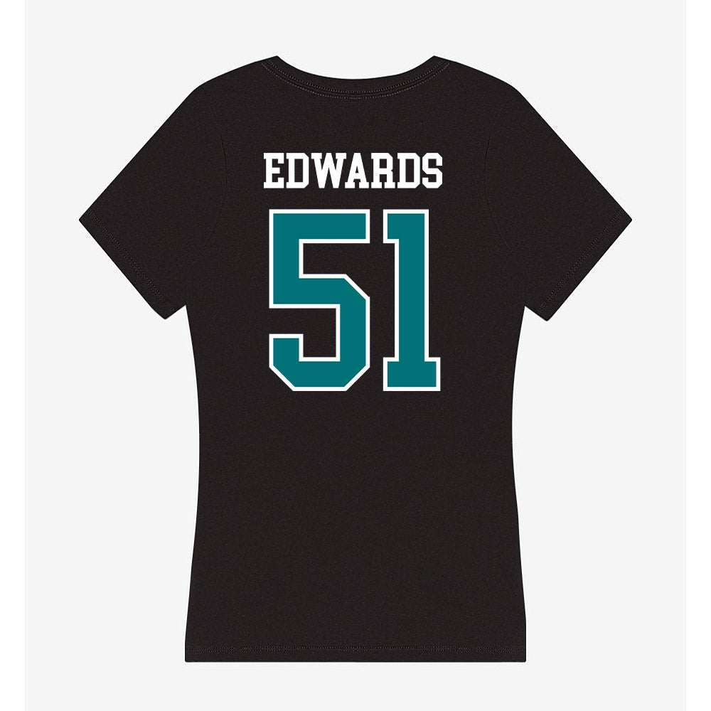 Coastal Carolina - NCAA Football : Heston Edwards - Women's V-Neck T-Shirt-1