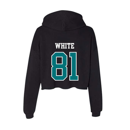 Coastal Carolina - NCAA Football : Dwayne White - Women's Crop Fleece Hoodie-1