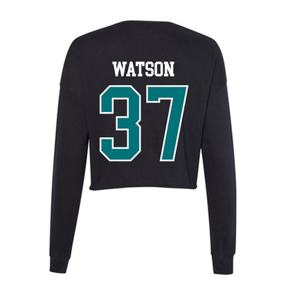 Coastal Carolina - NCAA Baseball : Kye Watson - Women's Cropped Crew Fleece-1