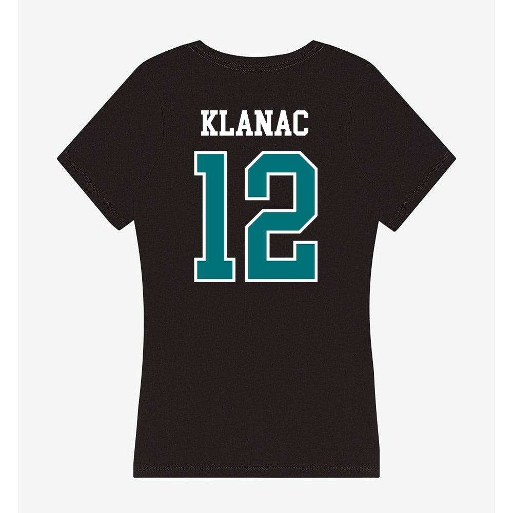 Coastal Carolina - NCAA Women's Basketball : Olivia Klanac - Women's V-Neck T-Shirt-1
