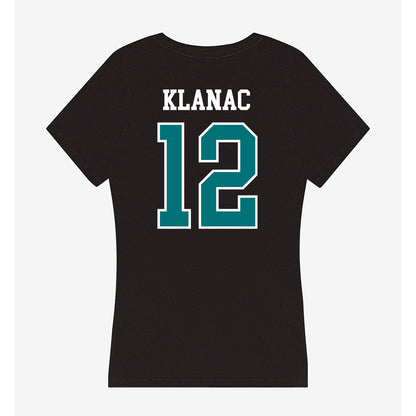 Coastal Carolina - NCAA Women's Basketball : Olivia Klanac - Women's V-Neck T-Shirt-1