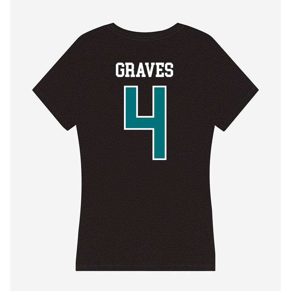 Coastal Carolina - NCAA Football : Bryson Graves - Women's V-Neck T-Shirt-1