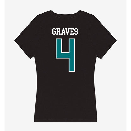 Coastal Carolina - NCAA Football : Bryson Graves - Women's V-Neck T-Shirt-1