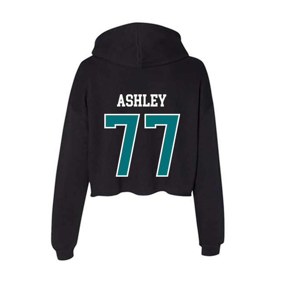 Coastal Carolina - NCAA Football : Johnathan Ashley - Women's Crop Fleece Hoodie-1