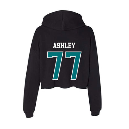 Coastal Carolina - NCAA Football : Johnathan Ashley - Women's Crop Fleece Hoodie-1
