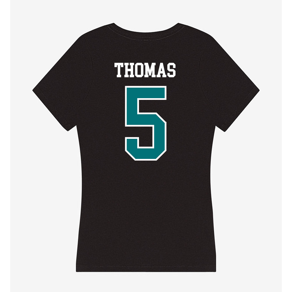Coastal Carolina - NCAA Football : Dante Thomas - Women's V-Neck T-Shirt-1