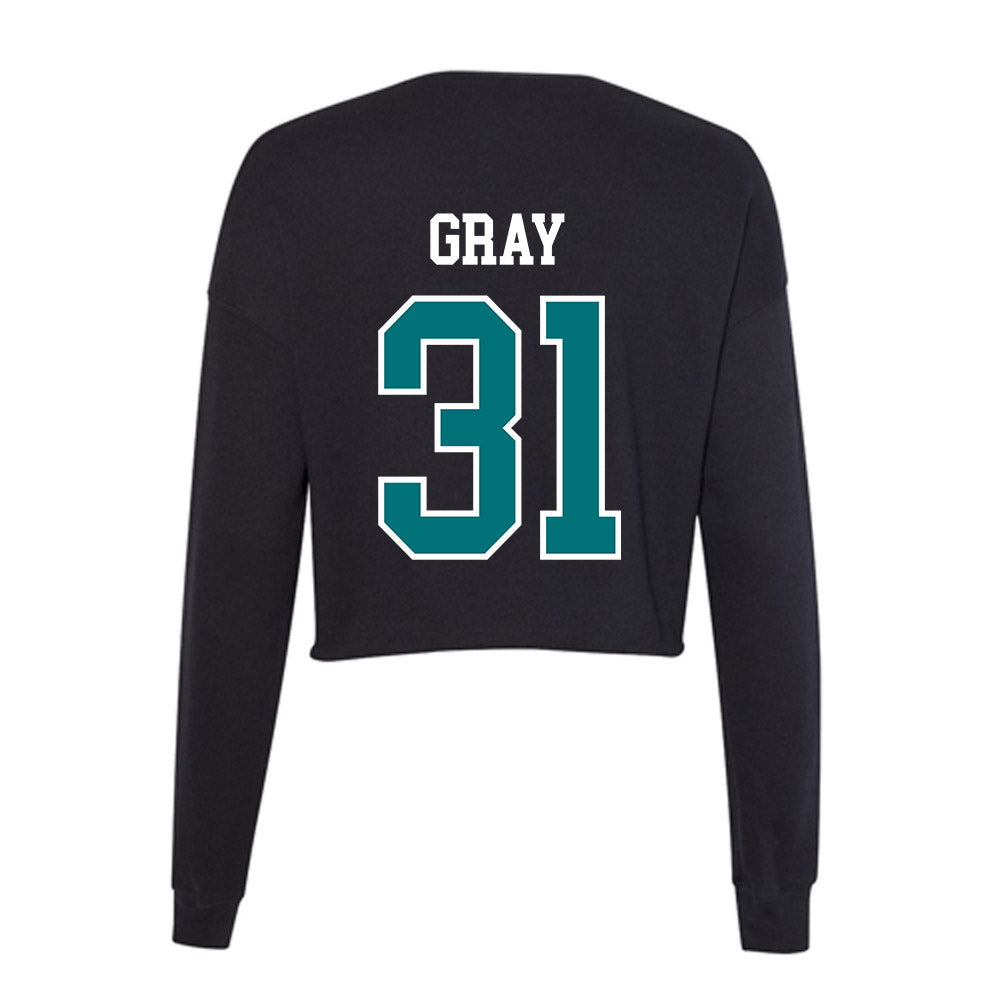 Coastal Carolina - NCAA Football : Walt Gray - Women's Cropped Crew Fleece-1