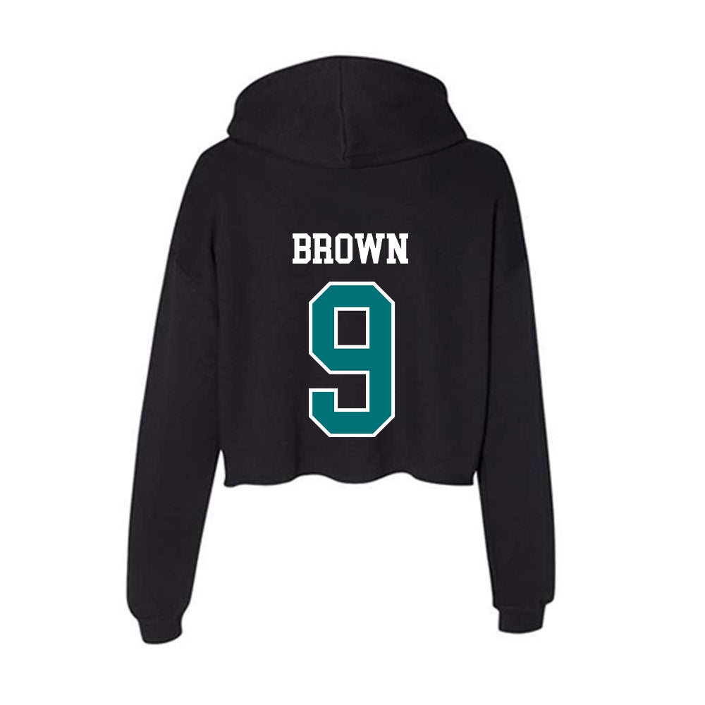 Coastal Carolina - NCAA Football : Emmett Brown - Women's Crop Fleece Hoodie-1