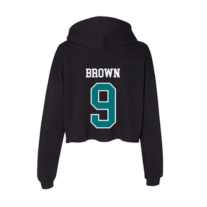 Coastal Carolina - NCAA Football : Emmett Brown - Women's Crop Fleece Hoodie-1