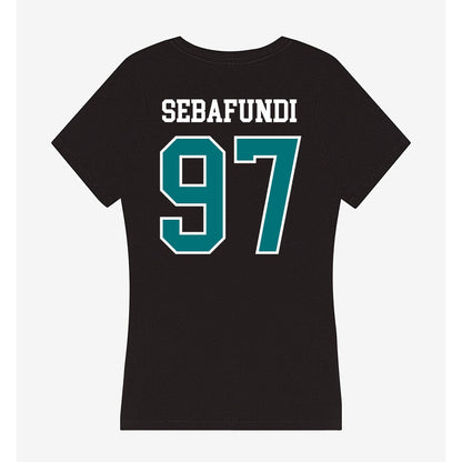 Coastal Carolina - NCAA Football : Emile Sebafundi - Women's V-Neck T-Shirt-1