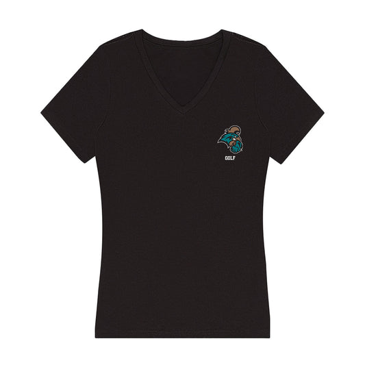 Coastal Carolina - NCAA Men's Golf : Cameron Roberts - Women's V-Neck T-Shirt-0