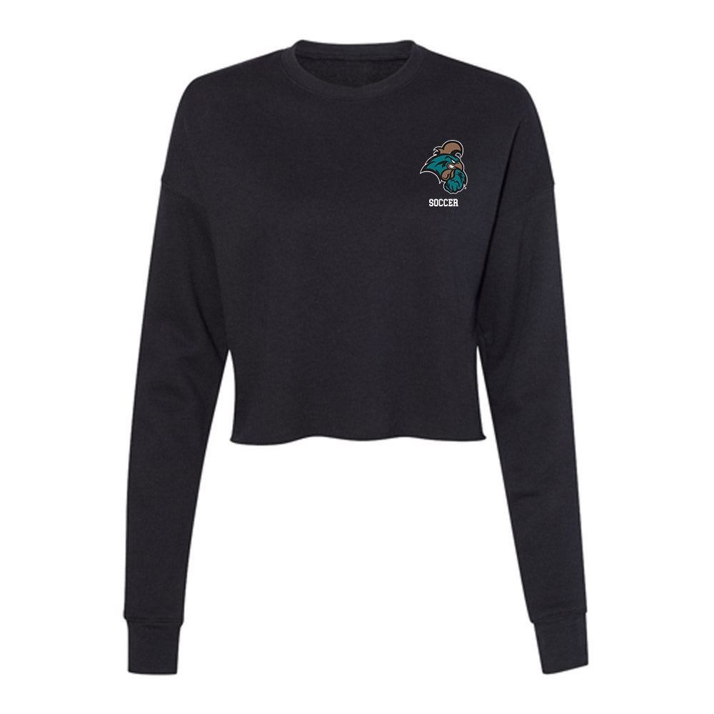 Coastal Carolina - NCAA Men's Soccer : Doug Hainer - Women's Cropped Crew Fleece-0