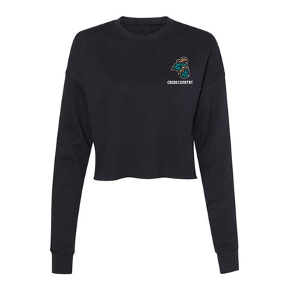 Coastal Carolina - NCAA Men's Cross Country : Adam Groves - Women's Cropped Crew Fleece-0