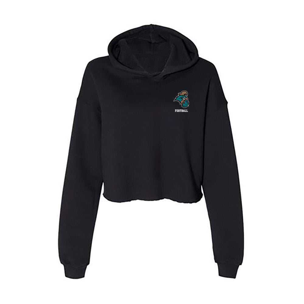 Coastal Carolina - NCAA Football : Emmett Brown - Women's Crop Fleece Hoodie-0