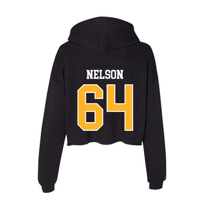 Towson - NCAA Football : Joden Nelson - Women's Crop Fleece Hoodie-1