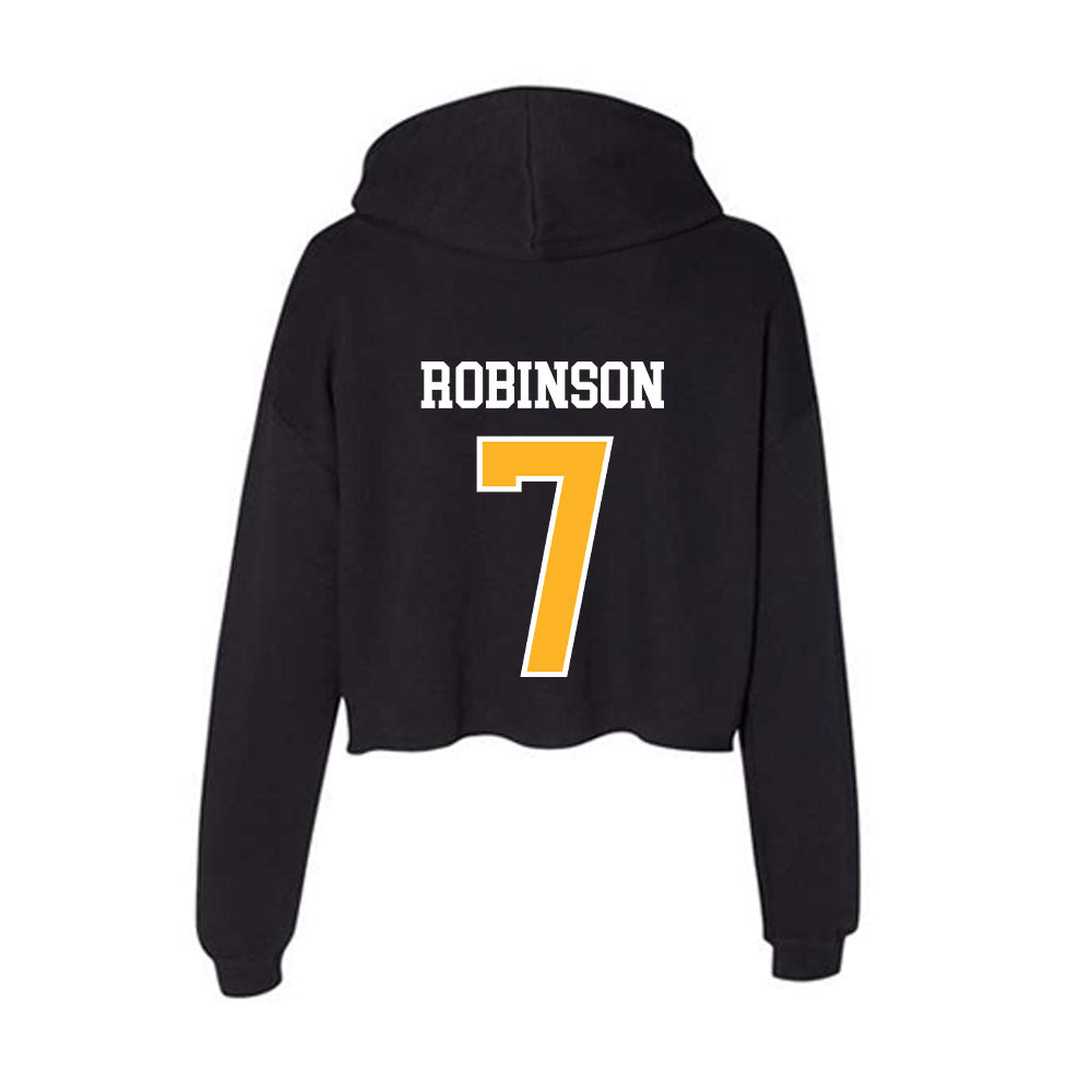 Towson - NCAA Baseball : Taye Robinson - Women's Crop Fleece Hoodie-1