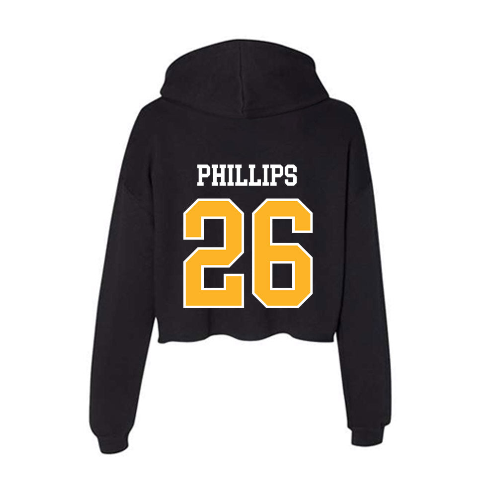 Towson - NCAA Football : Kahseim Phillips - Women's Crop Fleece Hoodie-1