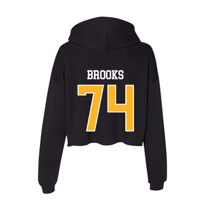 Towson - NCAA Football : KJ Brooks - Women's Crop Fleece Hoodie-1