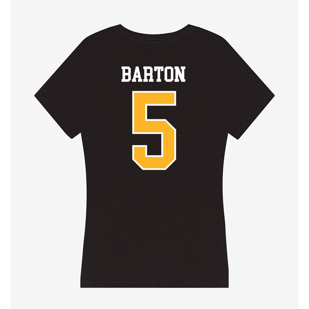 Towson - NCAA Men's Basketball : Jon Barton - Women's V-Neck T-Shirt-1