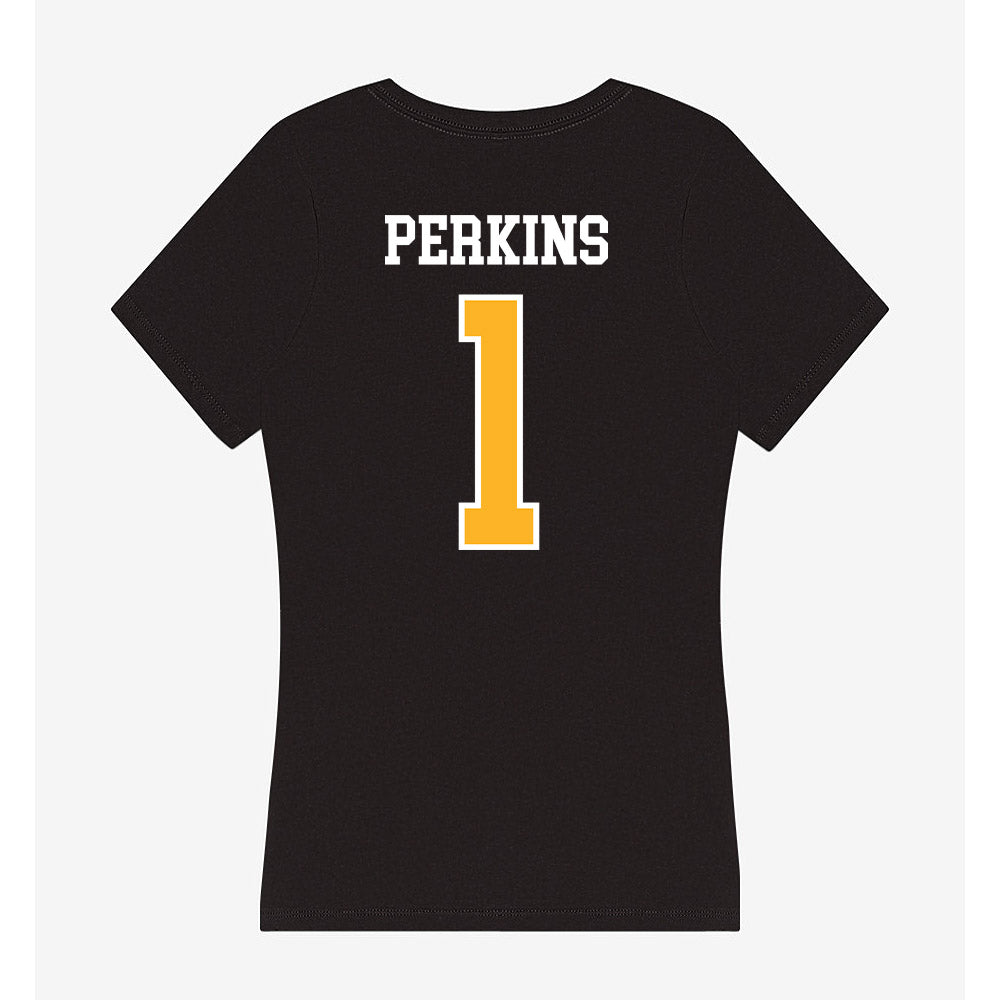 Towson - NCAA Football : Zay Perkins - Women's V-Neck T-Shirt-1