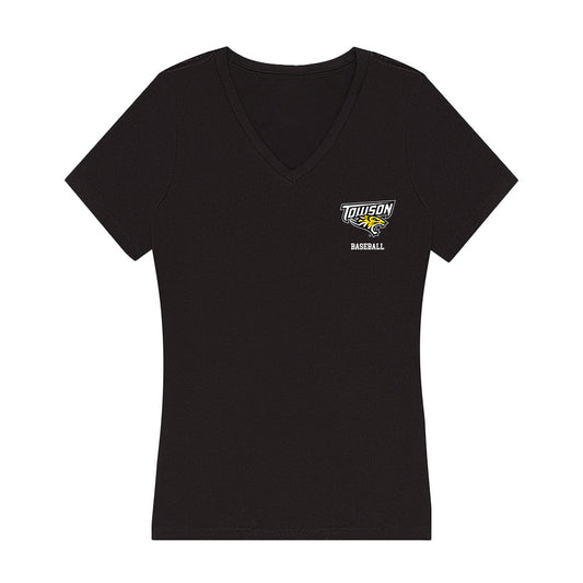 Towson - NCAA Baseball : Taye Robinson - Women's V-Neck T-Shirt-0