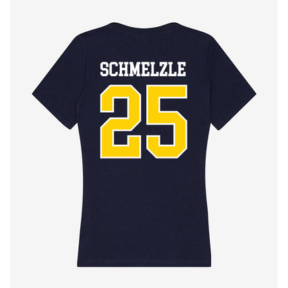 AU - NCAA Baseball : Calvin Schmelzle - Women's V-Neck T-Shirt-1