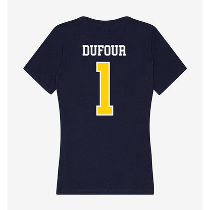 AU - NCAA Women's Tennis : Nicole Dufour - Women's V-Neck T-Shirt-1