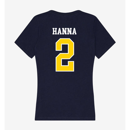 AU - NCAA Women's Basketball : Addie Hanna - Women's V-Neck T-Shirt-1