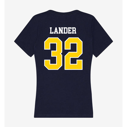 AU - NCAA Softball : Lexi Lander - Women's V-Neck T-Shirt-1